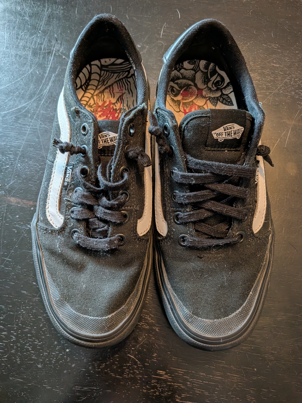Vans x Sketchy Tank Style 112 ProBlack Canvas Low-Top Sneakers with White Stripe